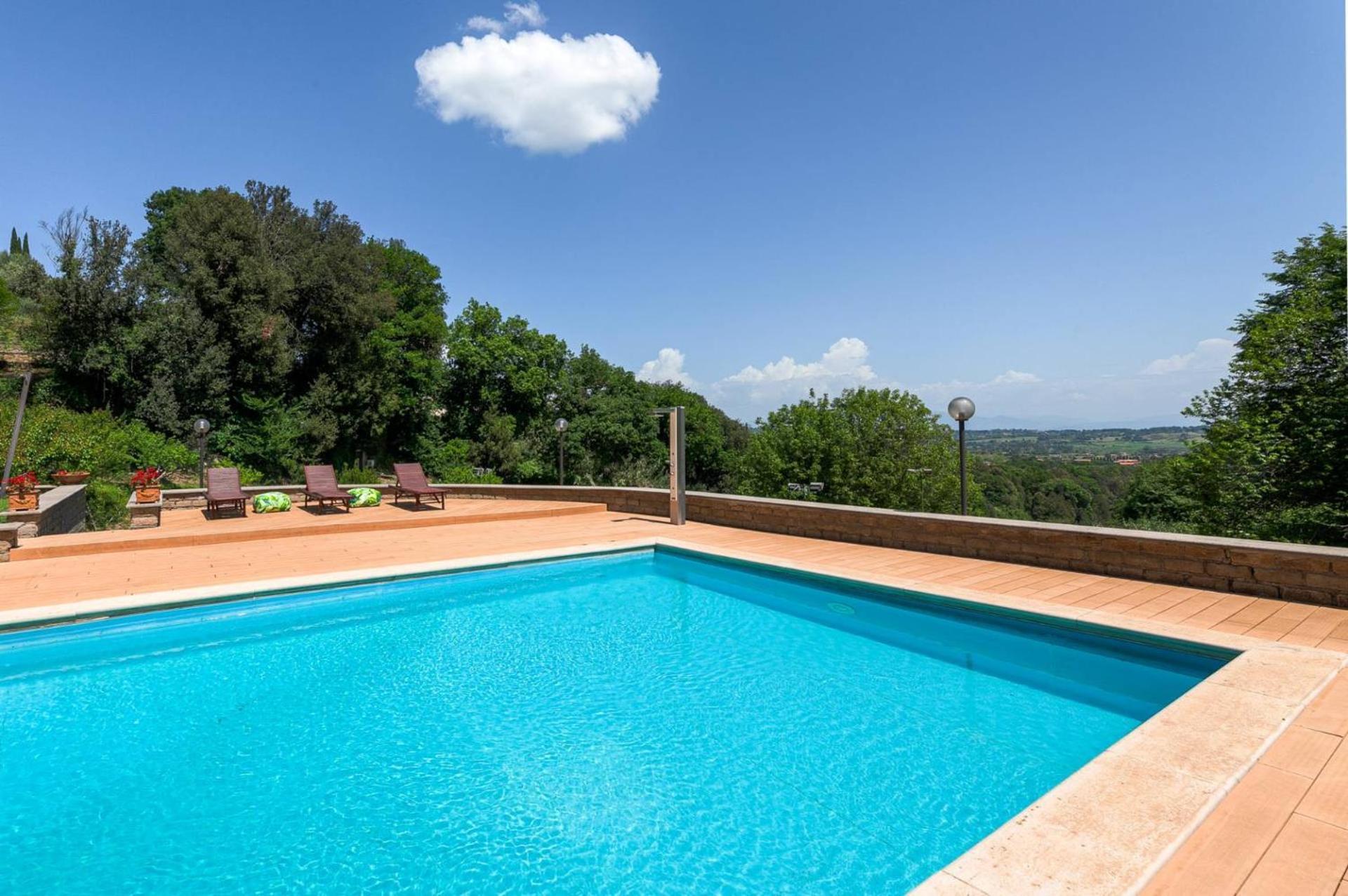 Villa Carolina - Piscina E Parco Panoramico Campagnano Di Roma Bagian luar foto