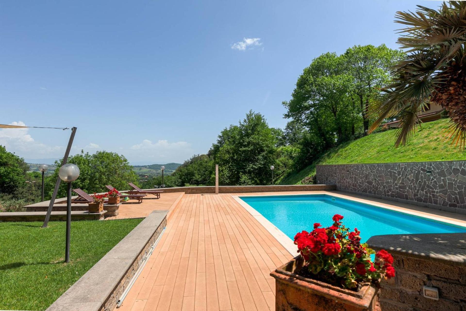 Villa Carolina - Piscina E Parco Panoramico Campagnano Di Roma Bagian luar foto