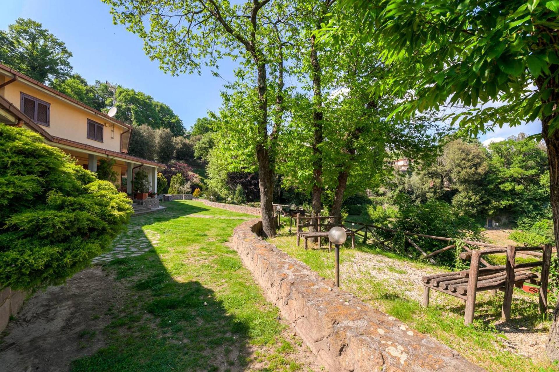 Villa Carolina - Piscina E Parco Panoramico Campagnano Di Roma Bagian luar foto